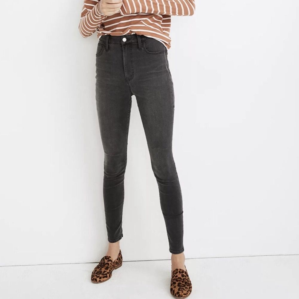 Madewell Roadtripper Black Medium Wash High Waist Skinny Jeans Sz 23